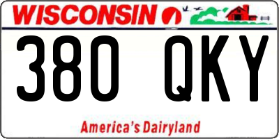 WI license plate 380QKY
