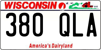 WI license plate 380QLA