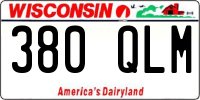 WI license plate 380QLM