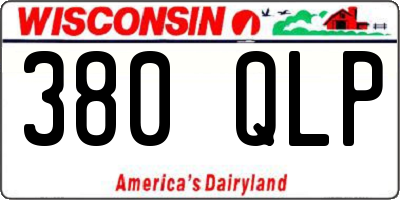 WI license plate 380QLP