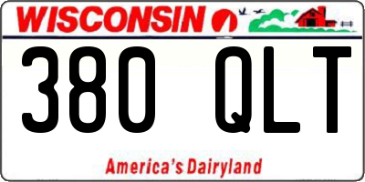 WI license plate 380QLT