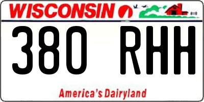 WI license plate 380RHH