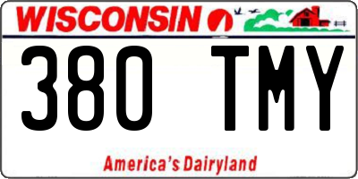 WI license plate 380TMY
