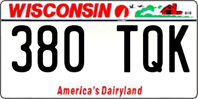 WI license plate 380TQK