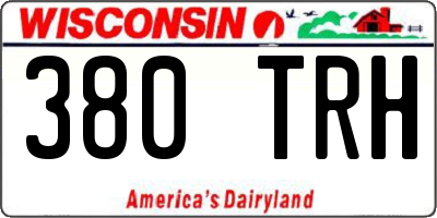 WI license plate 380TRH