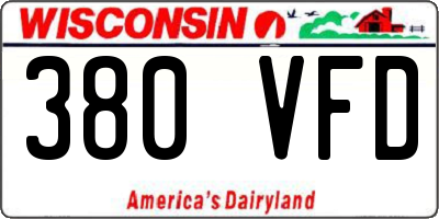 WI license plate 380VFD