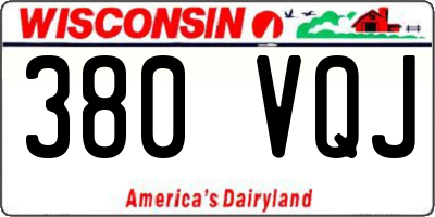 WI license plate 380VQJ