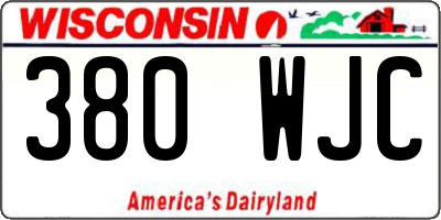 WI license plate 380WJC