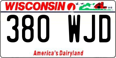 WI license plate 380WJD