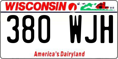WI license plate 380WJH