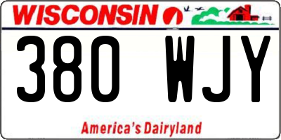 WI license plate 380WJY