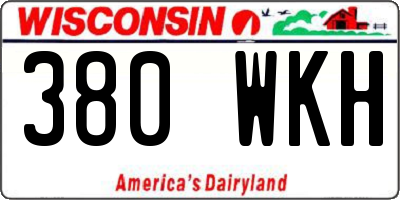 WI license plate 380WKH