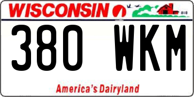 WI license plate 380WKM