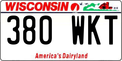 WI license plate 380WKT