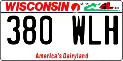 WI license plate 380WLH