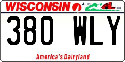 WI license plate 380WLY