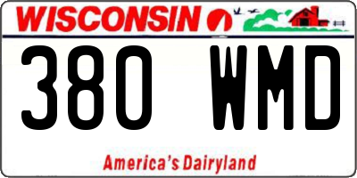 WI license plate 380WMD