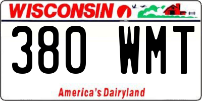 WI license plate 380WMT