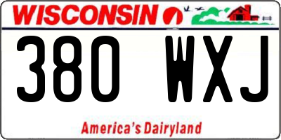 WI license plate 380WXJ