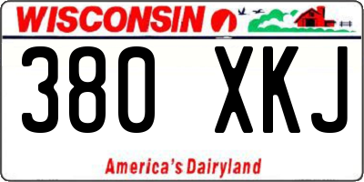 WI license plate 380XKJ