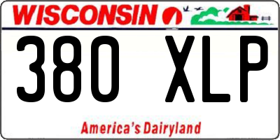 WI license plate 380XLP