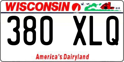 WI license plate 380XLQ