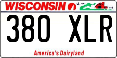 WI license plate 380XLR