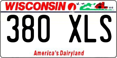 WI license plate 380XLS