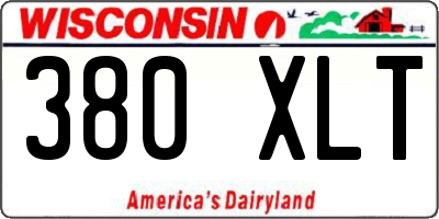 WI license plate 380XLT