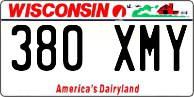 WI license plate 380XMY