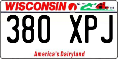 WI license plate 380XPJ