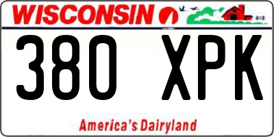 WI license plate 380XPK