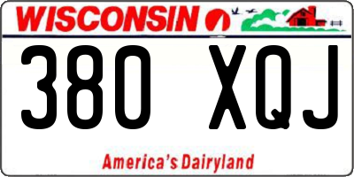 WI license plate 380XQJ