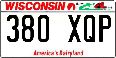 WI license plate 380XQP