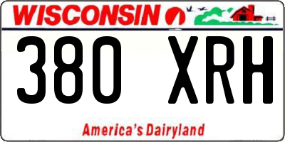 WI license plate 380XRH