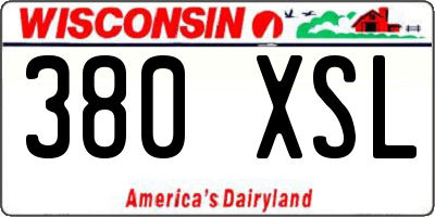 WI license plate 380XSL