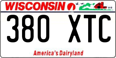 WI license plate 380XTC