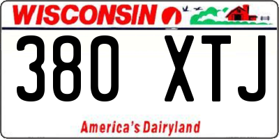 WI license plate 380XTJ