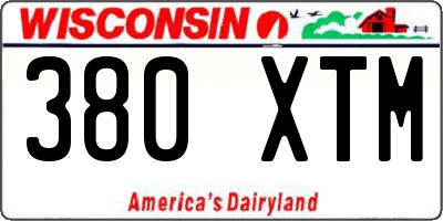WI license plate 380XTM