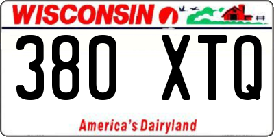 WI license plate 380XTQ