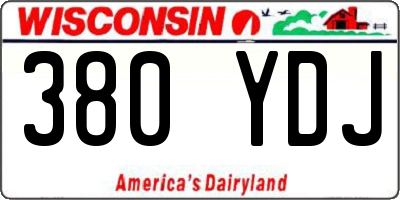 WI license plate 380YDJ