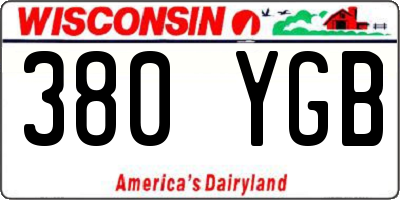 WI license plate 380YGB