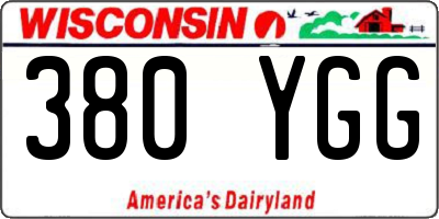 WI license plate 380YGG