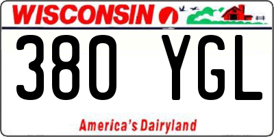 WI license plate 380YGL