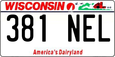 WI license plate 381NEL