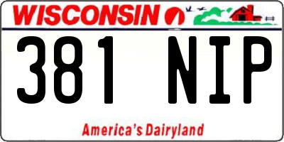 WI license plate 381NIP