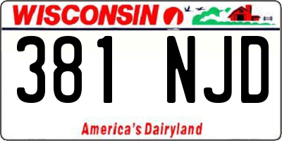 WI license plate 381NJD