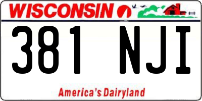 WI license plate 381NJI