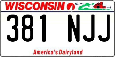 WI license plate 381NJJ