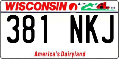 WI license plate 381NKJ